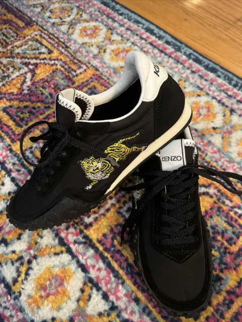 Kenzo Move Sneakers black size 36 tiger embroidery