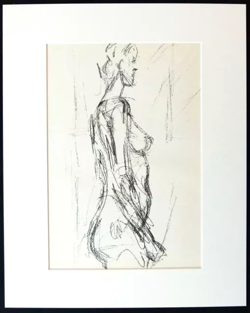 ALBERTO GIACOMETTI  " Annette stehend " Original Lithographie 1961 Edt. MAEGHT