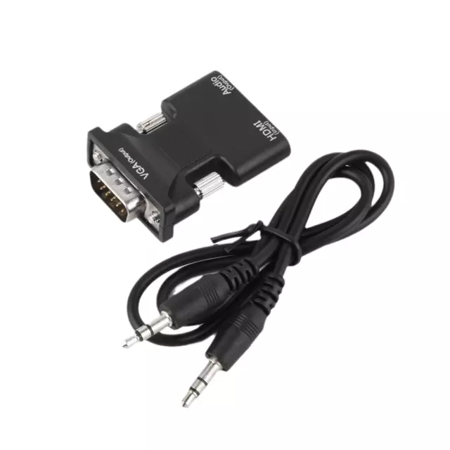 HDMI VGA ADAPTATEUR VIDEO CONVERTISSEUR 1080P HDMI FEMELLE  VERS VGA MALE Audio