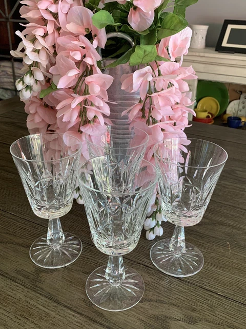 Set Of 4 WATERFORD Crystal ROSSLARE Water Goblet Stemware 6-3/4" Vintage Set Of 4 WATERFORD Crystal ROSSLARE Water Goblet Stemware 6-3/4" Vintage