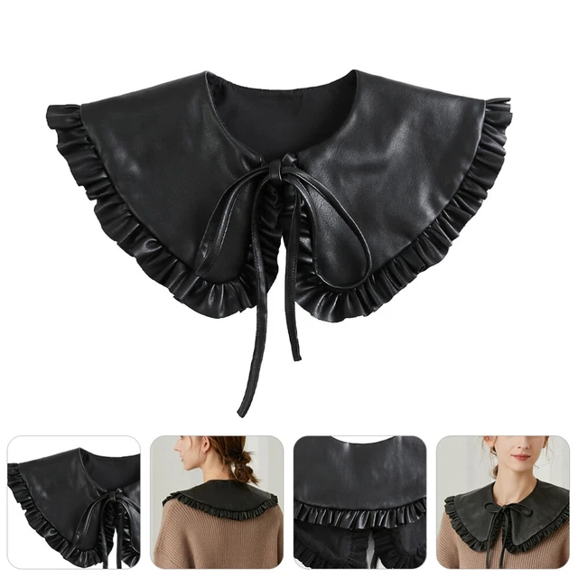 Camisa de vestir para mujer chal cuello falso blusa peplum ropa
