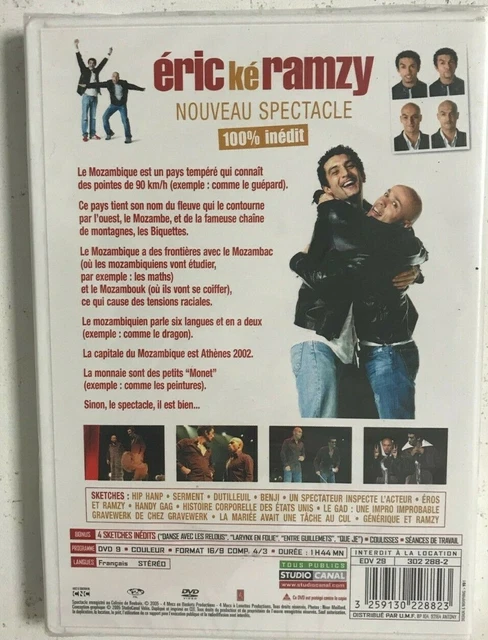 Eric Ké Ramzy Nouveau Spectacle dvd Neuf Sous Blister 2