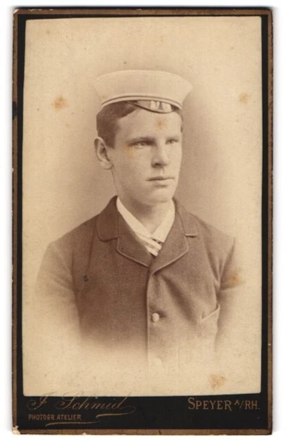 Fotografie F. Schmid, Speyer a. Rh., Student G. Fromer mit Couleur und Biederme