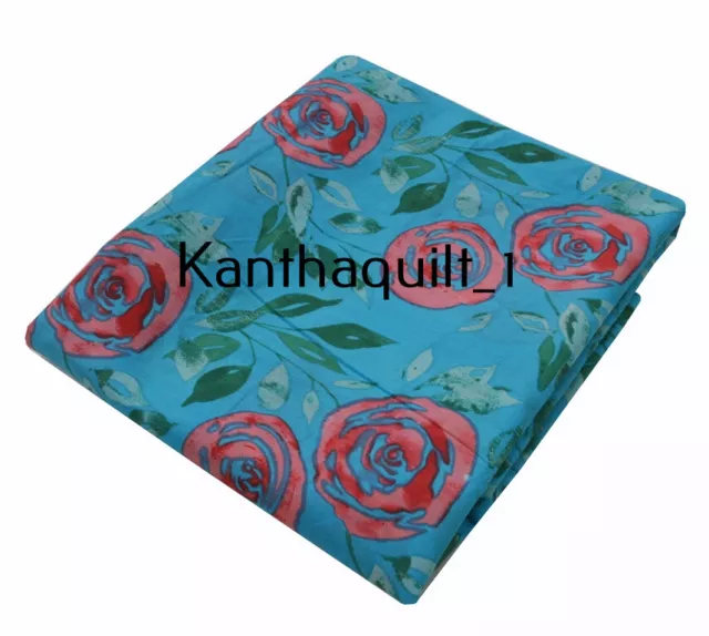 Floral Print Indian Hand Block Running 100% Cotton Multicoloured Fabric