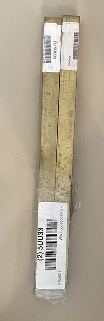 2 piece lot 3/4 in x 3/4 in SOLID BRASS SQUARE BAR STOCK  12 inches long