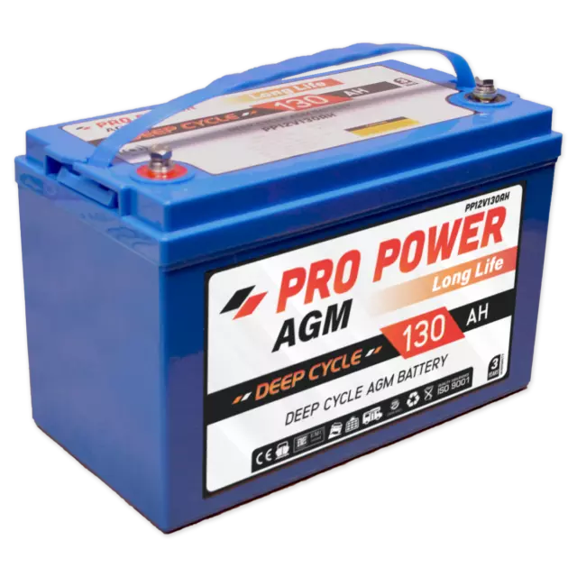 130ah Amp Hour Battery Agm Sla 12 Volt 12v Deep Cycle Dual Battery Fridge Solar