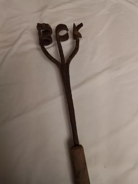 Vintage Cattle Branding Iron "BCK"