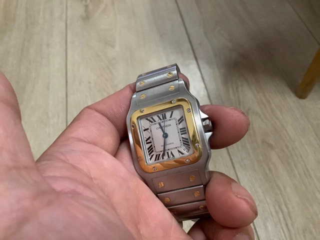 CARTIER SANTOS GALBEE XL 32mm Automatic gold steel. 5 500.00