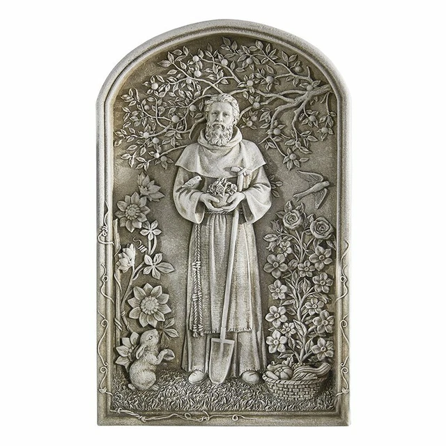 12" Saint Fiacre Garden Plaque by Avalon Gallery Indoor Outdoor NEW Gardeners