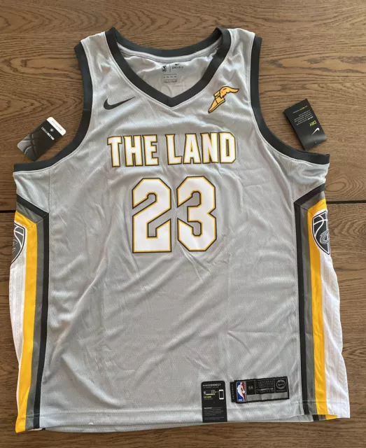 NIKE LEBRON JAMES CLEVELAND CAVALIERS CITY EDITION THE LAND JERSEY sz ...