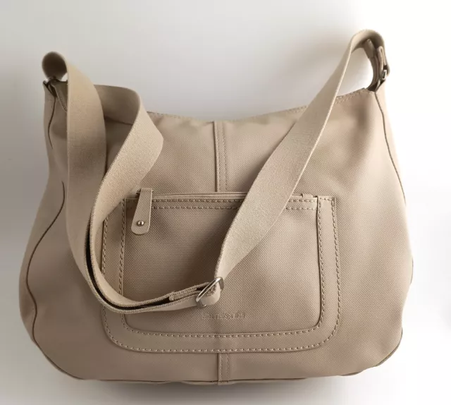 Borsa Donna Samsonite Beige Corda Panna In Nylon Shopping Bag Grande A Spalla