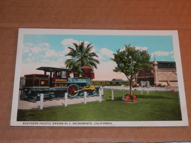 Sacramento Ca - 1930'S Era Postcard - Southern Pacific Engine No. 1 - Train
