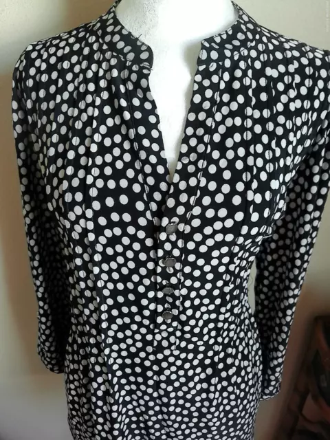Womens j.t.b.  black with white polka dots blouse. Size 1x 2
