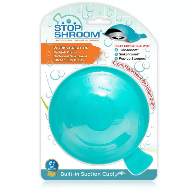 StopShroom® Universal Stopper Cover for Bathtub and Bathroom Drains by TubShroom