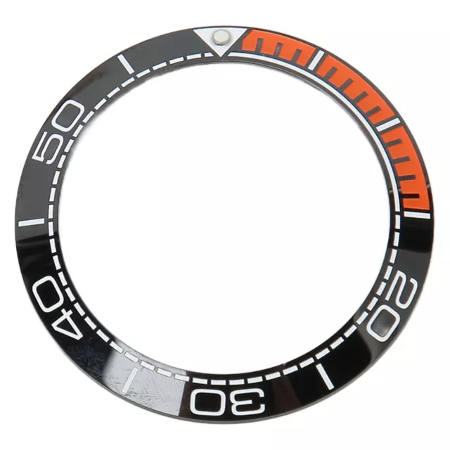 (Black Base And Orange)Watch Bezel Insert 41.5mm Ceramic Watch Bezel Ring GFL