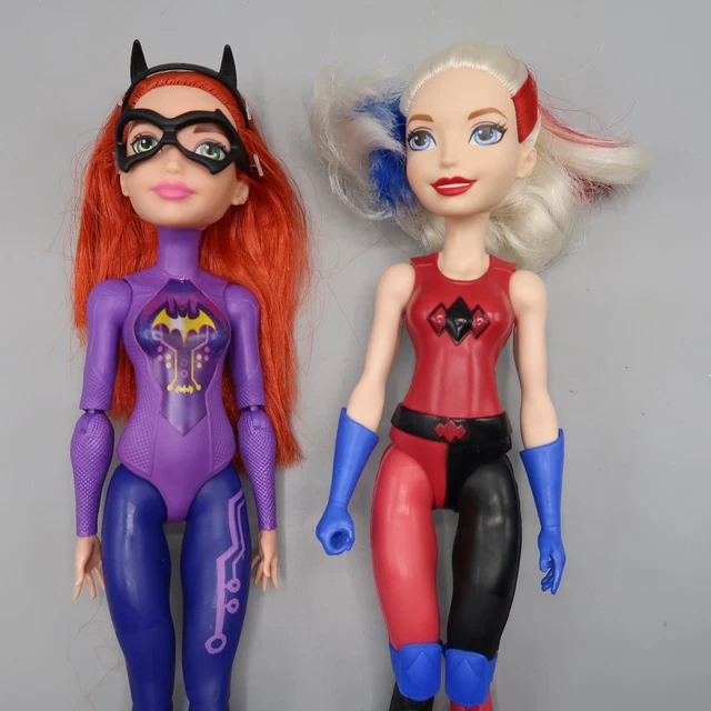 DC SUPER HERO Girls Harley Quinn & Batgirl Action Figures Dolls Mattel
