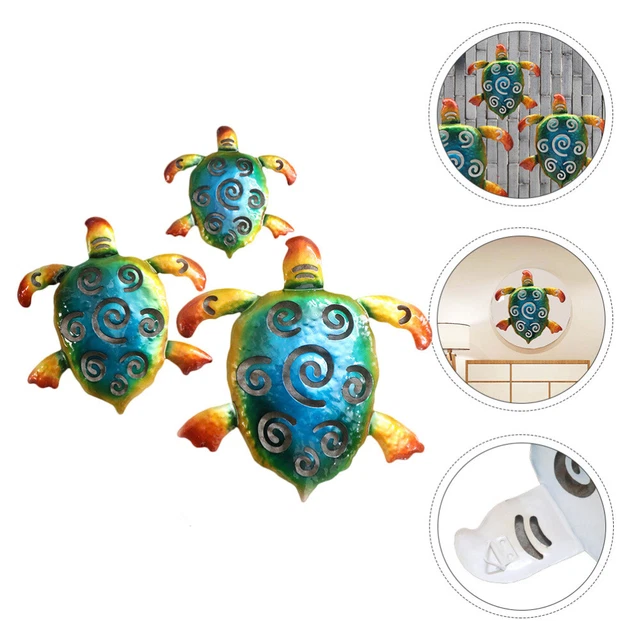 3pc sea creature wall decor Sea Turtle Decor Ocean Wall Art Tortoise Ornament