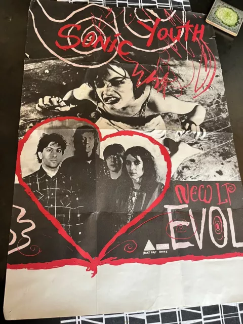 Sonic Youth 1986 EVOL Promo Poster SST Records Lung Leg, Richard Kern