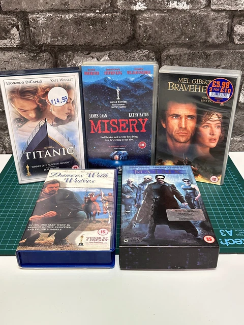 Titanic Matrix 5X ADULTS VHS Tape Bundle - Matrix Titanic Misery Braveheart Dances ...