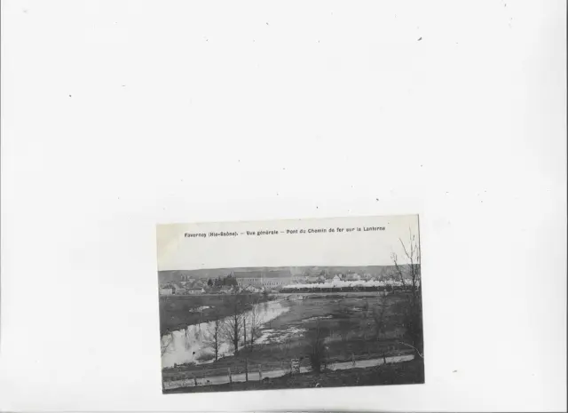 carte postale ancienne 70 faverney pont chemin de fer