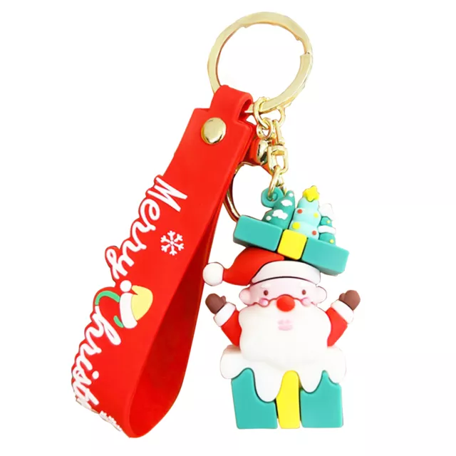 Car Gift Party Favors Cartoon Key Chain Fashion Christmas Decoration Cute Santa
