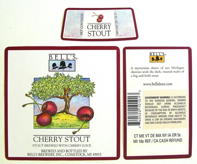 Bell's Brewery Inc  CHERRY STOUT  beer label MI 12 oz