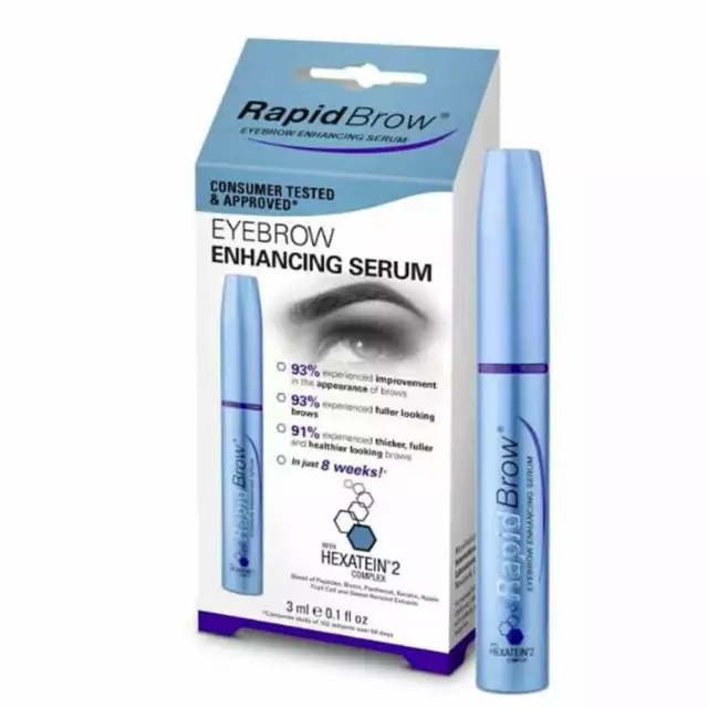 RapidBrow Eyebrow Enhancing Serum - 3mL (0.1 oz) - Exp: 10/2026 - New in Box