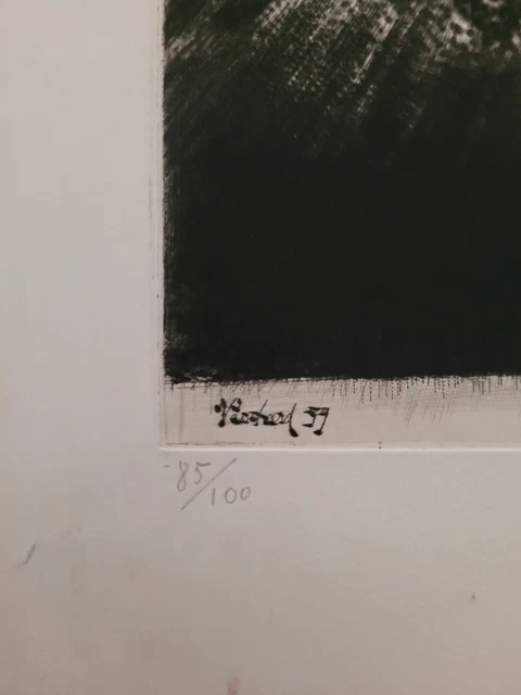 Lithographie signée et numérotée signature à identifier 85/100 "Mlle C" 5