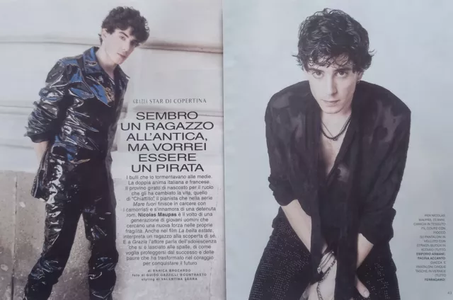 Italian Clipping Ritaglio 2023 NICOLAS MAUPAS sembro un ragazzo 9 PAGINE