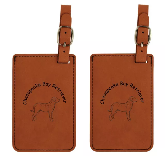 L2094 Chessie Standing Luggage Tags 2Pk FREE SHIPPING 200 Breeds Available