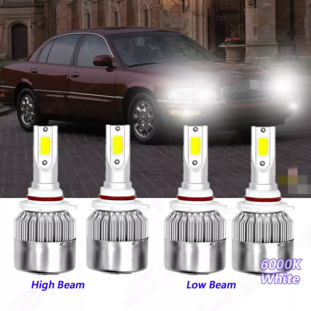 For Buick Park Avenue 1991-2005 -Bright LED Headlight Bulbs High & Low Qty 4