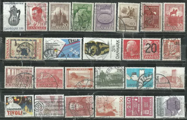 Denmark 26 Pictorial Used Stamps Lot Collection Look (19)