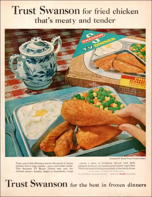 1960's vintage TV Dinner AD SWANSON Frozen Fried Chicken Dinner 071821