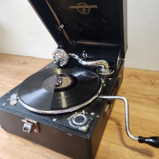 RARE DECCA PORTABLE Gramophone In Carry Case - Crescendo Junior - Swiss  Made $200.00 - PicClick AU