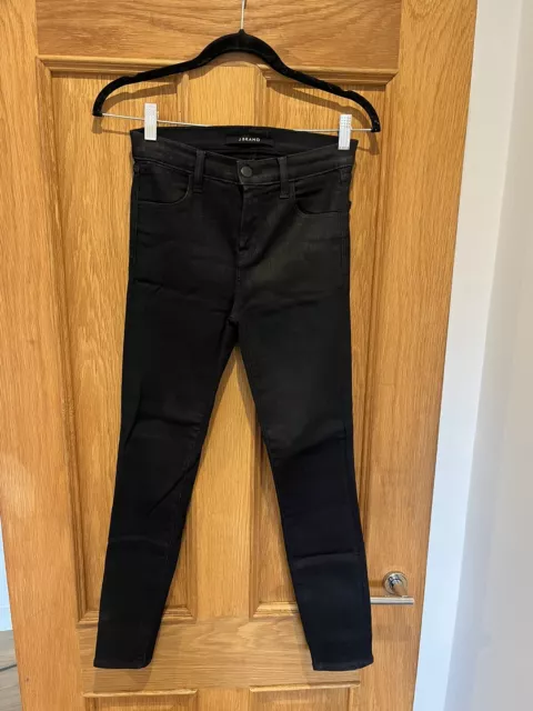 Women’s J BRAND Alana Black Shiny Fearless Skinny Jeans Size 24 Worn Once