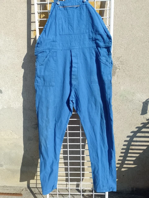 ANCIENNE SALOPETTE BLEUE mecano coton taille 50 L 410 EUR 30 00 PicClick FR