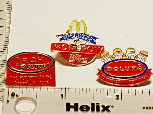 McDonald's Restaurant Crew Lapel Pins Lot of 3 (03) (040623)