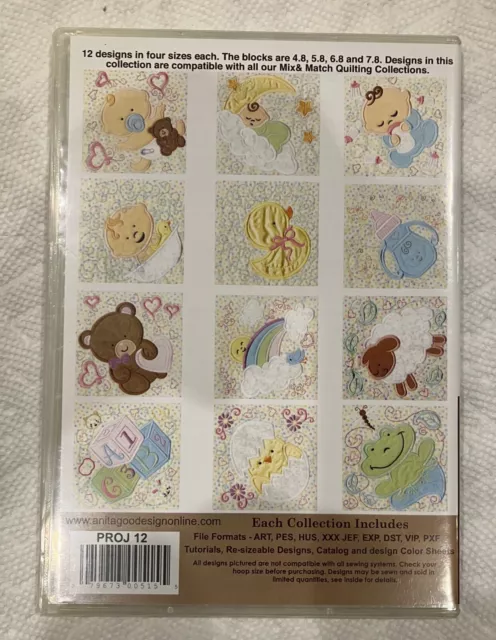 Anita Goodesign -  Embroidery Patterns - Sweet Dreams Mix & Match Quilting NEW 2