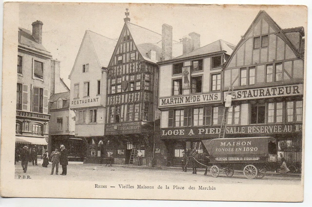 REIMS - Marne - CPA 51 - Théme Commerce - Martin Marchand de vins Restaurateur