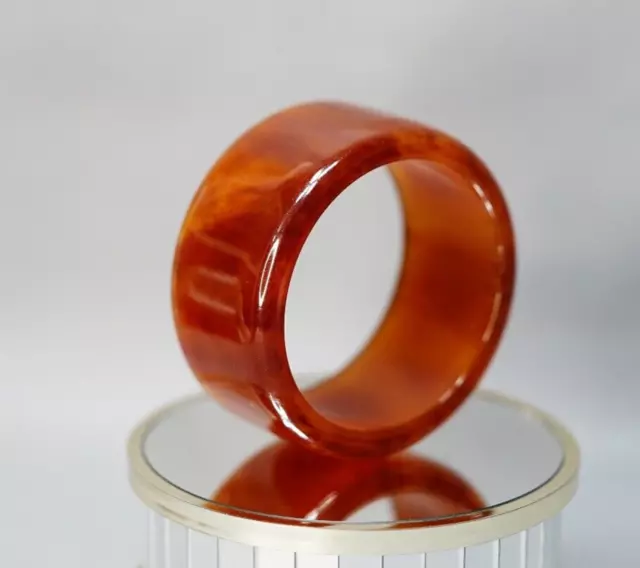 1930's Art Deco German Butterscotch Amber Bakelite Wide Bangle Bracelet Tested