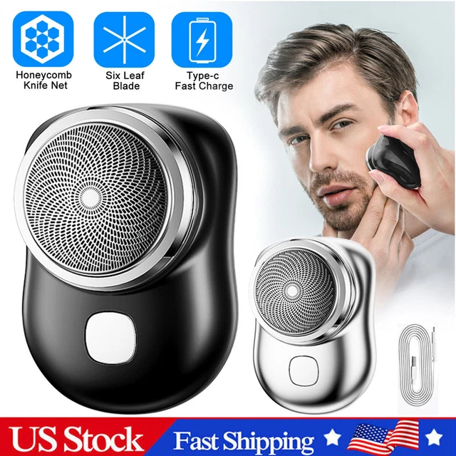 Nueva afeitadora eléctrica portátil mini afeitada para hombre USB recargable viaje EE. UU.