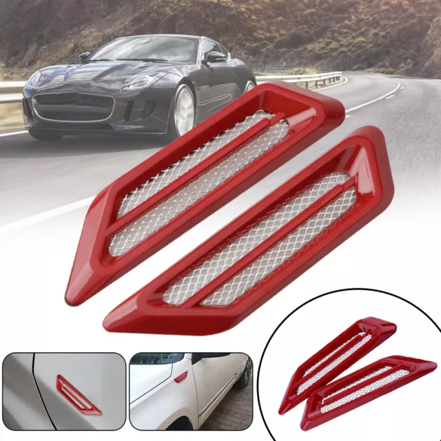 2PCS UNIVERSAL CAR Exterior Side Fender Intake Vent Air Wing Cover