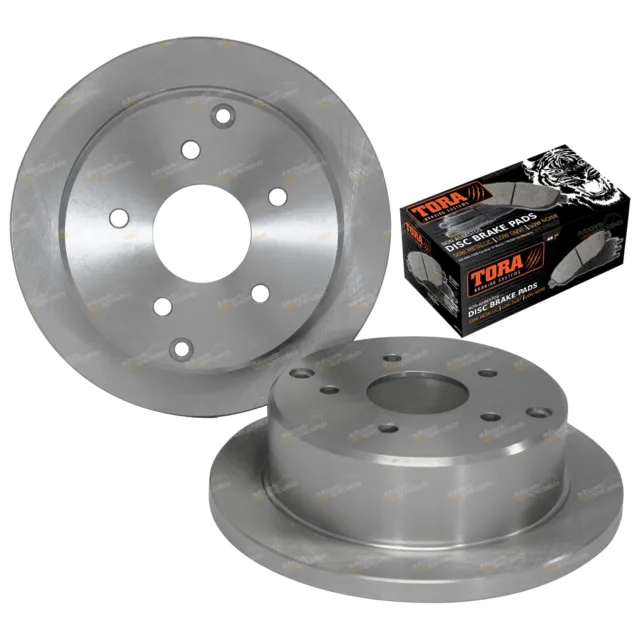 2 Rear Disc Brake Rotors + Pads for Holden Calais Statesman Caprice WH WK WL