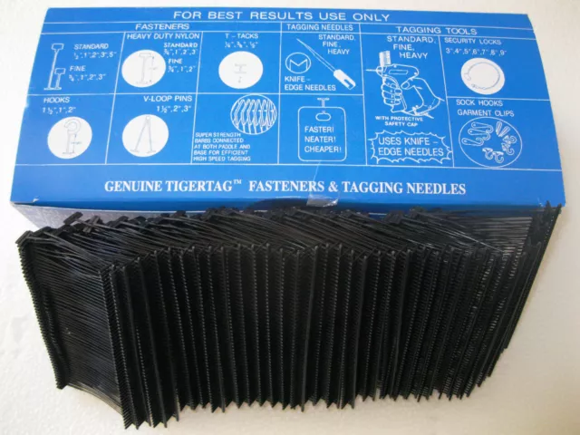 5000 2"  Inch  Regular  Black Price Tag Tagging Barbs Fasteners