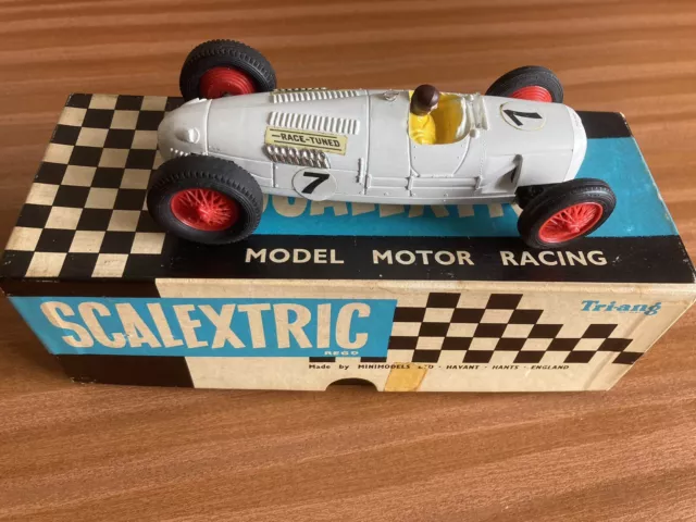Scalextric Rare C96 Auto-Union (1936) White Race Tuned