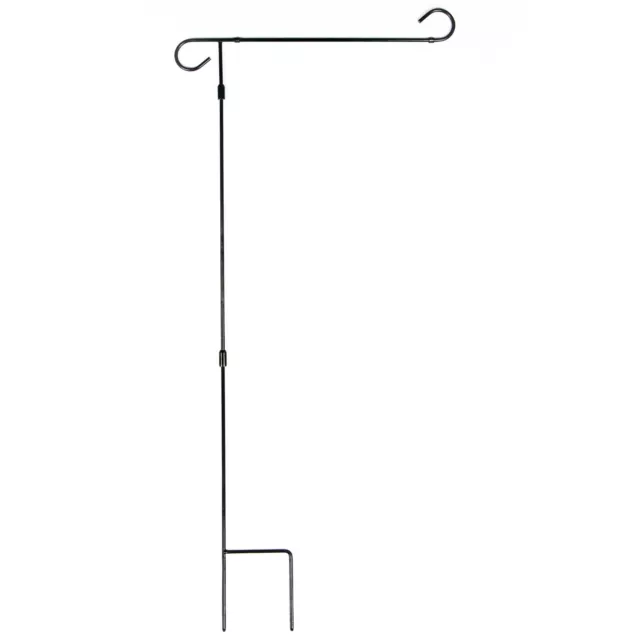 G128 Garden Flag Stand, Wrought Iron Flagpole Holder 36"x16"