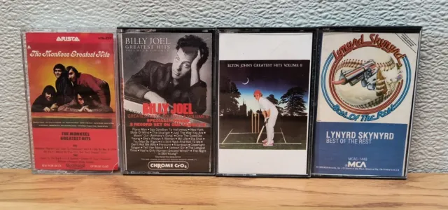 Lynyrd Skynyrd Elton John Billy Joel The Monkeys Greatest Hits Cassette Lot of 4