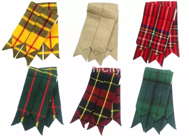 Scozzese Kilt Calzini Flash vari Tartan/Highland Kilt Tubo Flash a punta