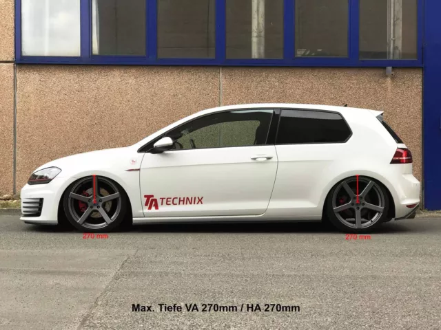 TA TECHNIX DEEP GEWINDEFAHRWERK Inkl. UNBIALL DOMLAGER - VW GOLF 7 LEON 5F A3 8V