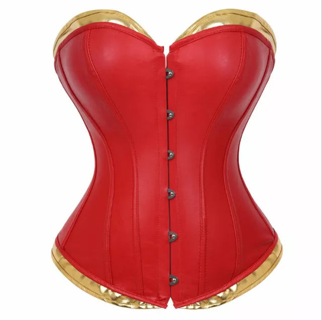 Sexy Burlesque Costume Corset Basque Cincher Lingerie Bustier Super Women Hero A